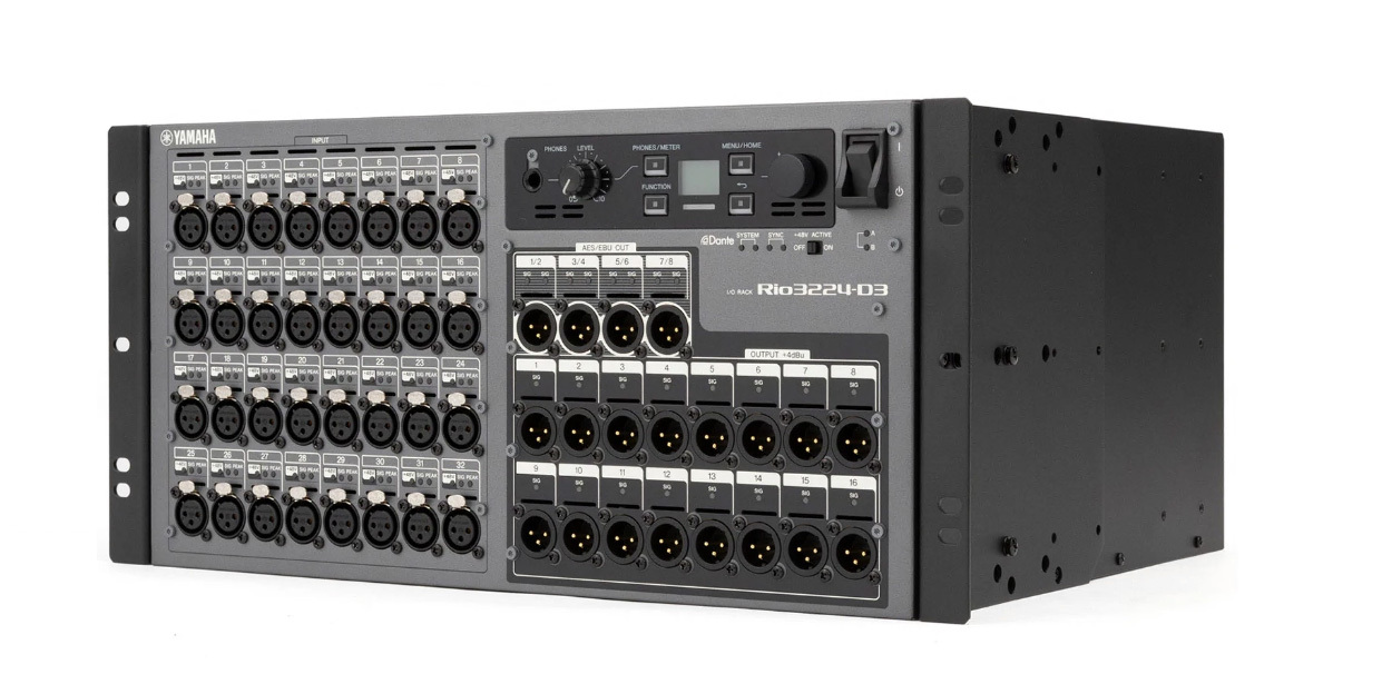 Yamaha RIO3224-D3 High-performance I/O rack with 32 analog