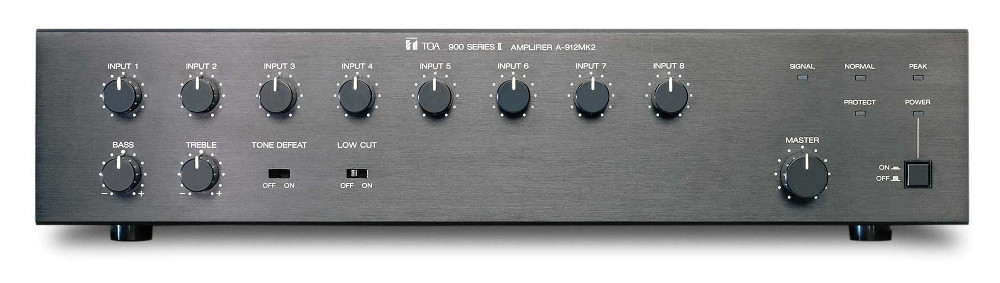 TOA A-912MK2 UL 8-Channel Modular Mixer and Amplifier, 120W TOA A-912MK2 UL 8-Channel Modular Mixer and Amplifier, 120W