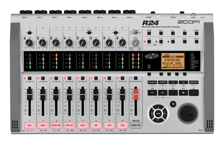 Zoom R24 24-Track Recorder, USB Audio Interface, DAW Control