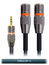 Cable Up YP-M3-MF3D-0.5 6" 1/8" TRS Male To Dual 1/8" TRS Female Parallel Y-Cable Image 1