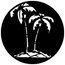 Rosco 79403 Steel Gobo, Tropical Tree Image 1