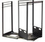 Lowell LPTR2-1219 Pull And Turn 12 Unit Rack With 2 Slides, 19" Deep, Black Image 1