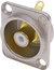 Neutrik NF2D-WT D Series RCA Jack With Nickel Housing And White Isolation Washer Image 1