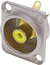 Neutrik NF2D-YELLOW D Series RCA Jack With Yellow Isolation Washer, Nickel Housing Image 1