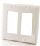 Cables To Go 03728 White Decora-Style Dual Gang Wall Plate Image 1