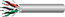 West Penn D25430GY1000 1000' 22AWG 4-Conductor Stranded Shielded Plenum Data Cable, Gray Image 1