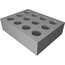 Grundorf 71-006 3.5"x10"x13" Foam Insert For 12 Microphones, Gray Image 1