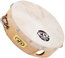 Latin Percussion CP376 6" CP Wood Tambourine With Single Row Of Jingles And Calfskin Head Image 1