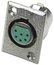 Switchcraft D6F 6-pin XLRF D Series Panel Mount Connector Image 1