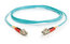 Cables To Go 33045 1m LC-LC 10Gb 50/125 OM3 Duplex Multimode PVC Fiber Optic Cable In Aqua Image 1