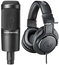 Audio-Technica AT2035/ATHM20X AT2035/ATH-M20x Audio Package With Large Diaphragm Condenser Microphone & Closed-Back Monitor Headphones Image 1