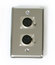 Elite Core D-2-XLR Single Gang Wallplate With 2 XLRF Connectors, Stainless Steel Image 1
