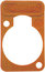 Neutrik DSS-ORANGE Orange Lettering Plate For D Connectors Image 1