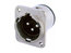 Neutrik NC3MDM3-V DM3 Series 3-pin XLRM Connector With Vertical PCB Mount And M3 Mounting Holes Image 1