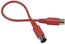 Hosa MID-303RD 3' 5-pin DIN To 5-pin DIN MIDI Cable, Red Image 1