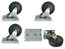 Mesa Boogie Y.WH-3R 3" Track-Loc Removable Caster Set With Mounting Plates Image 1