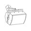 Tannoy VMBWALLHANGINGMNTWH Wall Hanging Mount Bracket For VX And VXP Speaker, White Image 1