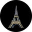 Rosco 86719 Glass Gobo, Eifel Tower Silhouette Image 1