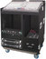 Grundorf COMBO-S16C 16RU Carpet Series Mixer/Rack Combo Case With Compartment, Casters Image 1