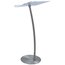 AmpliVox SN3196 Acrylic Steel Column Arc Lectern With Clear Reading Surface Image 1