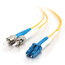 Cables To Go 37474 LC To ST 9/125 OS2 Duplex Single-Mode Cable 1M PVC Fiber Optic Cable, Yellow Image 2