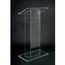 AmpliVox SN307500 Acrylic "Wing" Style RTA Lectern, Clear Image 1