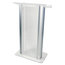 AmpliVox SN308009 Contemporary Alumacrylic Lectern, Silver Posts Image 1