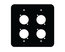 Mystery Electronics FP-2G-4-B 2 Gang FPG Series Black Wall Panel With 4 Neutrik D Cutouts Image 1