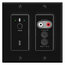 Attero Tech UND6IO-BT-B-U 4x2-Channel 2 Gang Dante Wall Plate With Bluetooth, UDP Control, Black Image 1