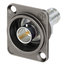 Neutrik NBB75DFGX D Series 75 Ohm BNC Panel Jack With Feedthrough In Antraloy Image 1