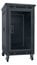 Lowell LPR-1422PGT Portable 14 Unit Rack With Plexiglass Door, 22" Deep, Black Image 1