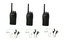 Eartec Co SSTSC3000LP Scrambler Radios With Secret Service Type Headsets, 3 Pack Image 1