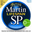 Martin Strings MSP6200 SP Lifespan Series Medium 80/20 Bronze Acoustic Guitar Strings Image 1