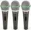 Samson Q6 (3-pack) Supercardioid Dynamic Handheld Mics With On/Off Switch And Accessories, 3 Pack Image 1