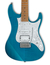 Ibanez AZ2204F AZ Prestige 6 String Electric Guitar With Case In Transparent Aqua Blue Image 2