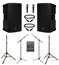 Mackie THUMP-12A-DUAL-4-K Active 12" Speaker Bundle With Speakers, XLR Cables, Microphones And Stands Image 1