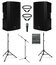 Mackie THUMP-15A-DUAL-4-K Active 15" Speaker Bundle With Speakers, XLR Cables, Microphones And Stands Image 1