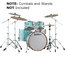 Yamaha Recording Custom 4-Piece Shell Pack - Surf Green 10"x7.5" And 12"x8" Rack Toms, 16"x15" Floor Tom, And 22"x18" Bass Drum Image 1