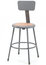 National Public Seating 6218B Stool, 18" W/Hardboard Seat And Backrest Image 1