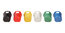 Shure WA617M Radome Multi-Colored ID Kit For Axient Digital Handheld Transmitters, 6 Pack Image 1