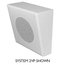 Quam SYSTEM-1-VP Square Slanted Vandal-Resistant Surface Mount Speaker Assembly With 8" Speaker, White Powder Finish Image 1
