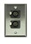 Whirlwind WP1/2FNS Single Gang Wallplate In Silver With 2 XLRF Connectors Image 1