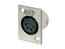 Neutrik NC4FP-1 4-pin XLRF Rectangular Panel Connector Image 1