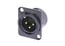 Neutrik NC3MD-L-B D-Series 3-pin XLRM Panel-Mount Receptacle, Solder Springs, Black Image 1