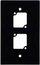 Ace Backstage WP-102 Aluminum Wall Panel With 2 Connectrix Mounts, 1 Gang, Black Image 1