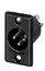 Switchcraft D3MB 3-pin XLRM D Series Panel Mount Image 1