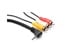 Hosa C3M-105 5' Right-Angle 3.5mm TRRS To Composite A/V Cable Image 1