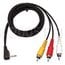 Hosa CBXL-6 3.5mm TRRS To RCA Composite & Stereo Audio Camcorder Cable 5 ' Image 1