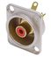 Neutrik NF2D-RED D Series RCA Jack With Red Isolation Washer, Nickel Housing Image 1