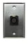 Whirlwind WP1/1FNS Single Gang Wallplate With XLRF Screw Terminal, Silver Image 1